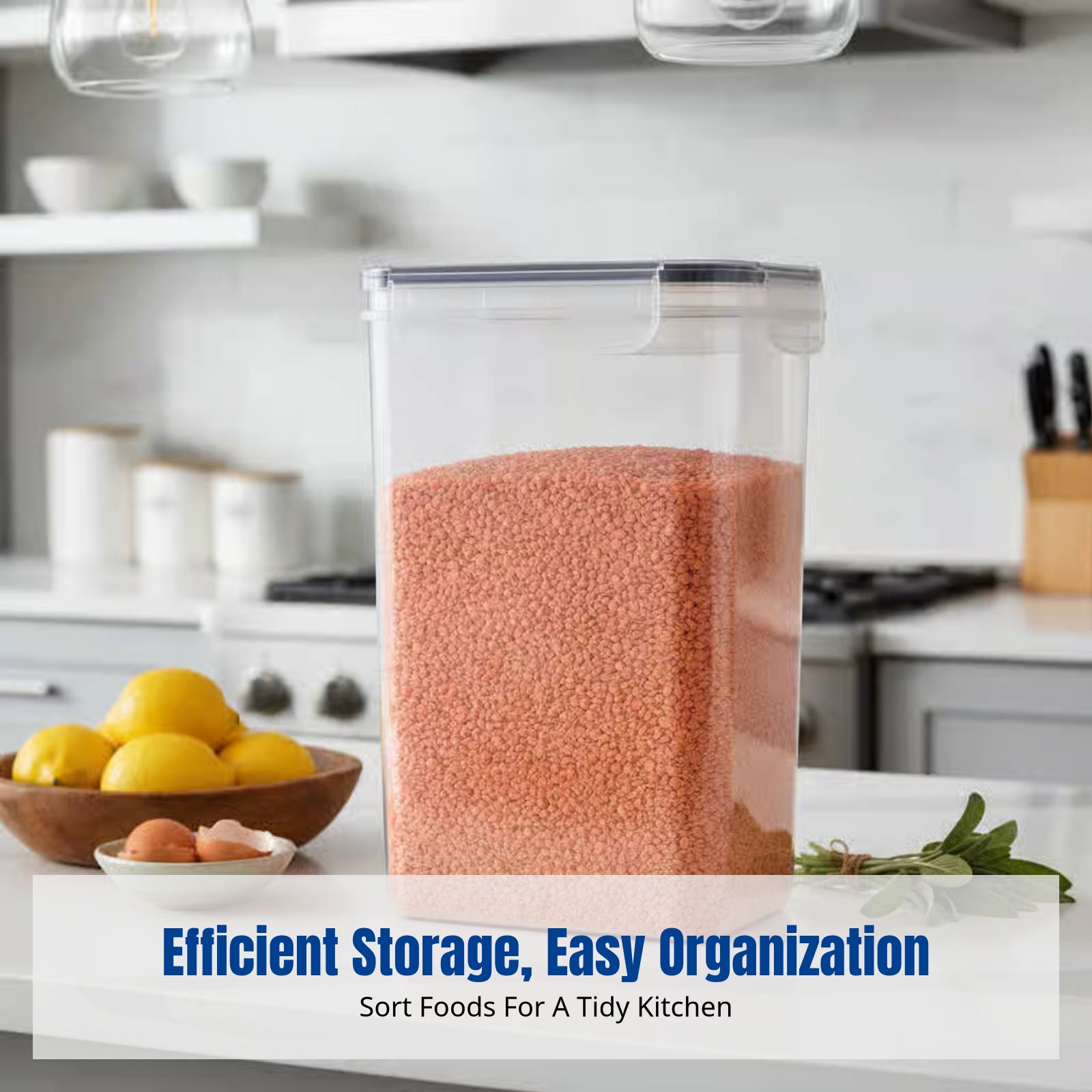 Food Storage Containers - ชุดภาชนะเก็บอาหารสุญญากาศ ความจุขนาดใหญ่ โปร่งใส วางซ้อนกันได้ สำหรับตู้เย็น จัดระเบียบห้องครัว