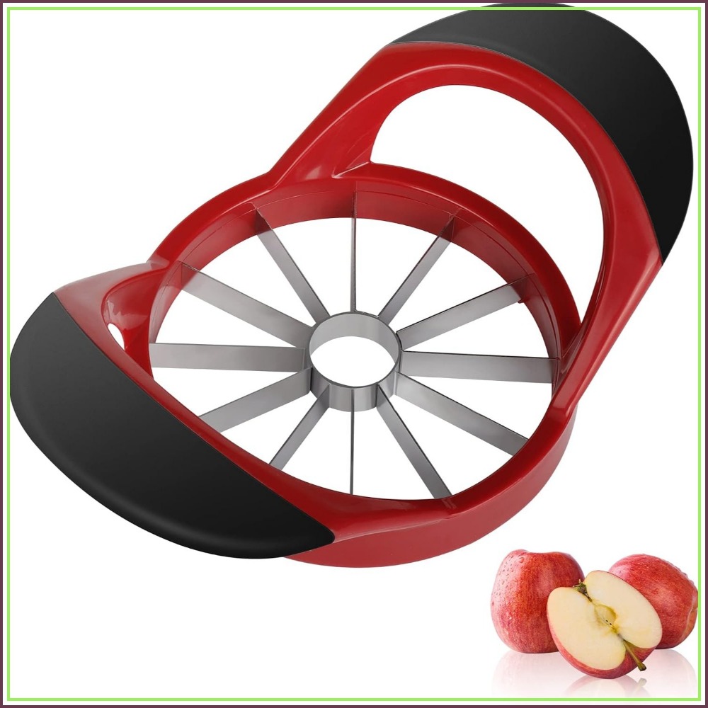Apple Corer Slicer - เครื่องหั่นและคว้านแอปเปิ้ลขนาด 4.72 นิ้ว สแตนเลสสตีล พร้อมใบมีด 12