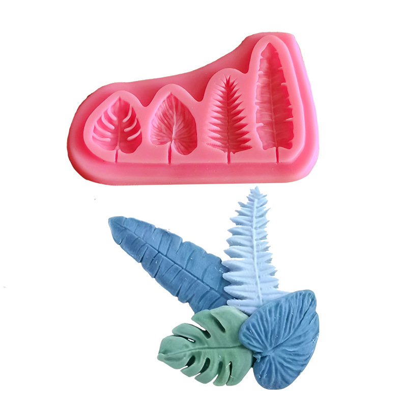 Kitchen Gadgets Baking - ใบปาล์มและใบเต่าแม่พิมพ์ซิลิโคนFondantแม่พิมพ์เค้กช็อกโกแลตสบู่แม่พิมพ์ครัวเบเกอรี่ตกแต่งเค้กเครื่องมือ