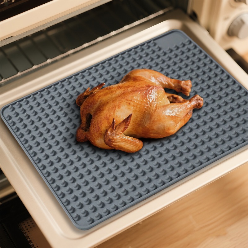 Kitchen Gadgets Organizer - แผ่นรองป้องกันไมโครเวฟทนอุณหภูมิสูง, แผ่นรองเตาอบกันน้ำมัน, แผ่นซิลิโคนฉนวนกันความร้อนสำหรับจัดเก็บในครัว