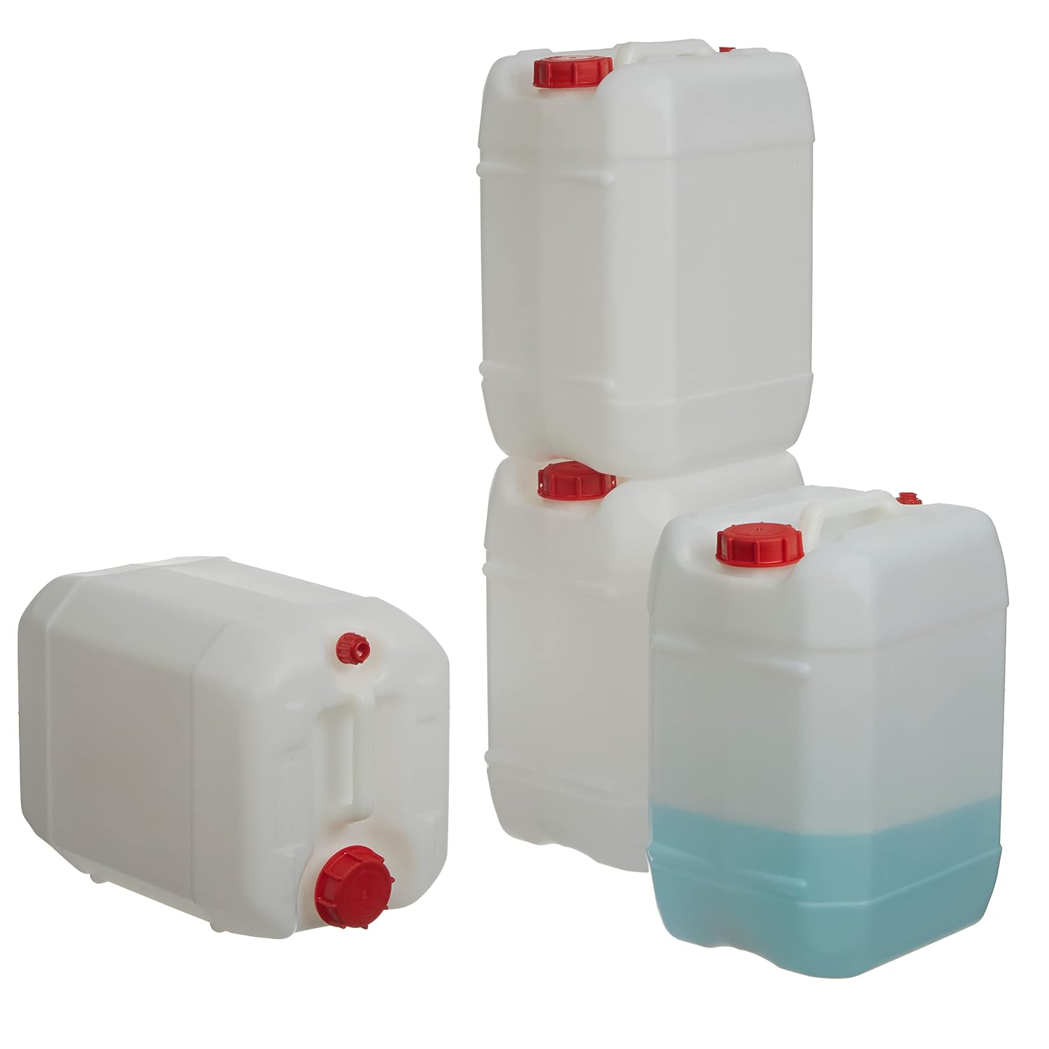 Food Storage Containers - ภาชนะพลาสติกแบบซ้อนกันได้ขนาด 5 แกลลอน, ฝาปิดกันรั่วพร้อมปะเก็น, มีหูจับที่แข็งแรง, ภาชนะเก็บของเหลวเกรดอาหาร