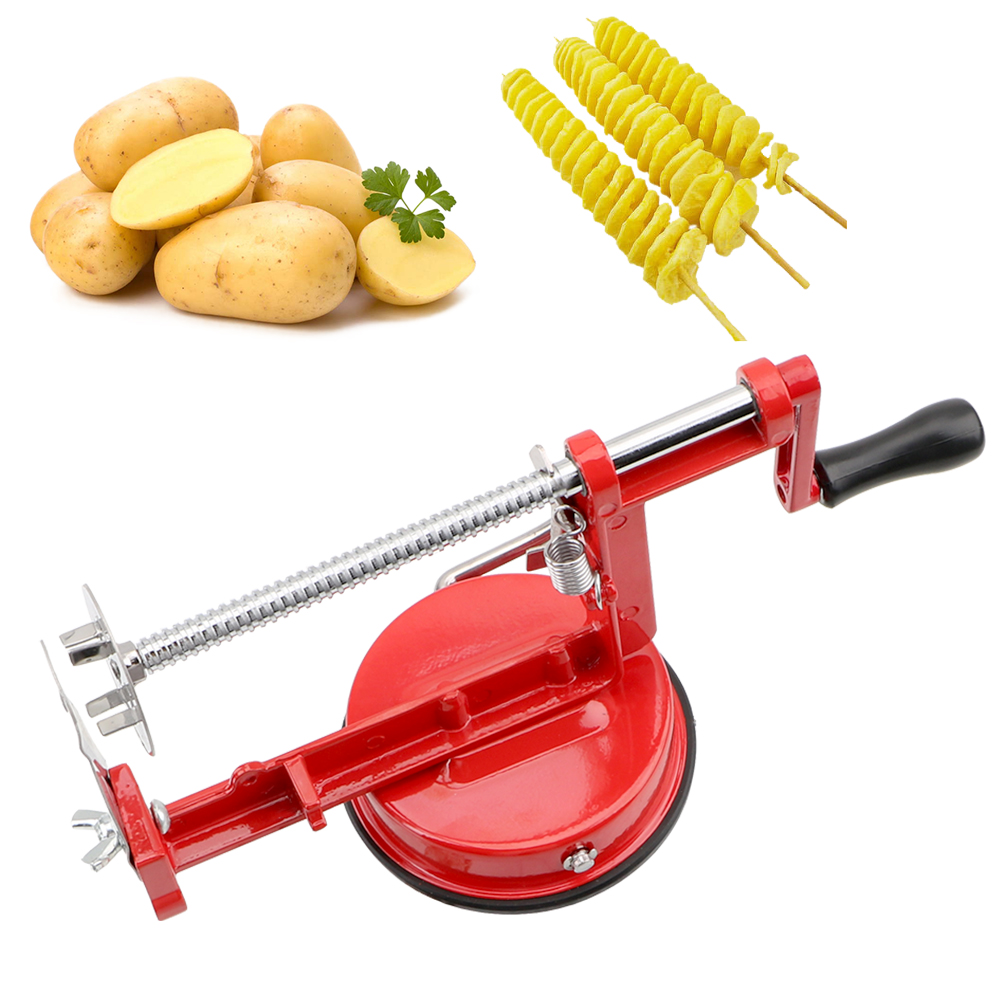 Apple Corer Slicer - คู่มือเกลียวเครื่องตัดทอดฝรั่งเศสเครื่องมือทําอาหารผัก Spiralizer Twisted Potato Apple Slicer