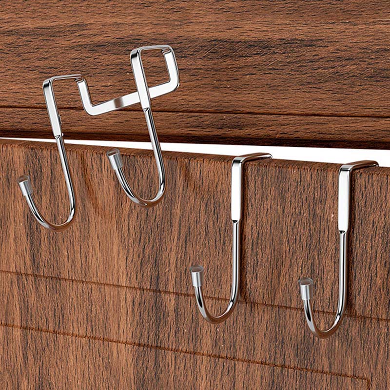 Kitchen Gadgets Organizer - 5PC 304 ตะขอสแตนเลสเจาะฟรี Double S-Shape Hook