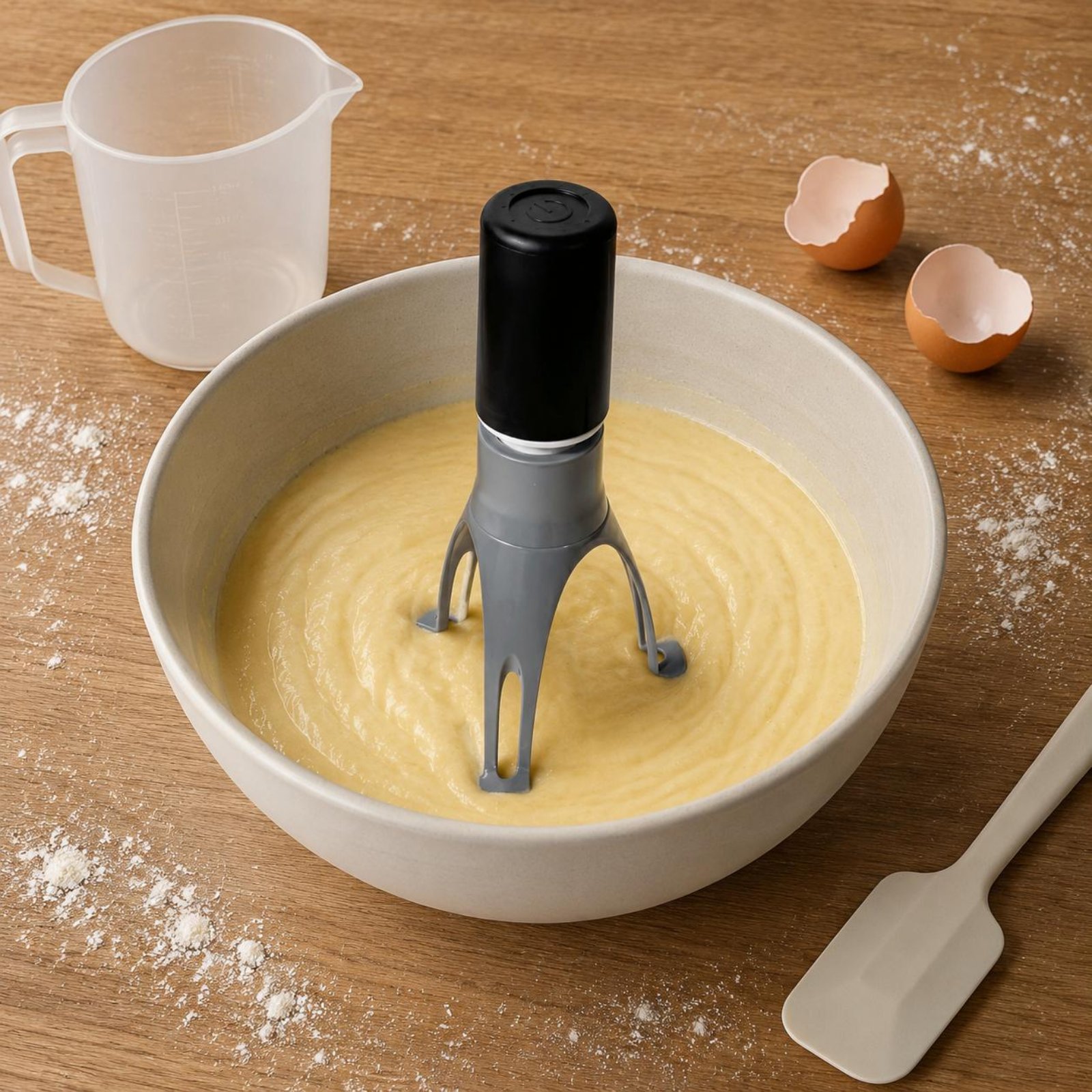 Kitchen Gadgets And Appliances - เครื่องตีสามเหลี่ยมอัตโนมัติ - เครื่องตีไข่ไฟฟ้าแบบแฮนด์ฟรีและเครื่องผสมอาหารสำหรับการอบ การทำอาหาร และการตีครีม