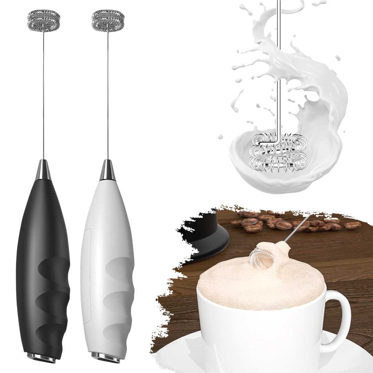 Kitchen Gadgets And Appliances - เครื่องตีฟองนมไฟฟ้า เครื่องผสมเครื่องดื่มไร้สาย เหมาะสำหรับกาแฟ มัทฉะ อุปกรณ์ครัว