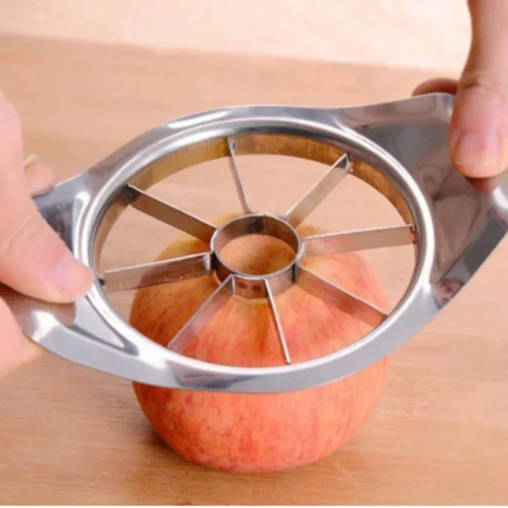 Apple Corer Slicer - อุปกรณ์ครัวสแตนเลส ที่จับถนัดมือ ที่แบ่งแอปเปิ้ล ที่ตัดผักผลไม้ ที่คว้านเมล็ด