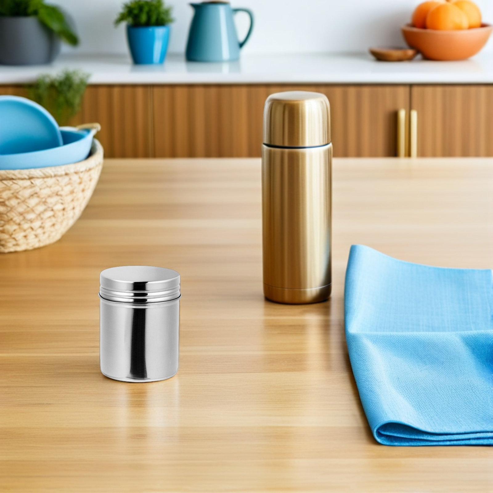 Food Storage Containers - กระปุกสแตนเลส 2 ชิ้น 304 สำหรับเก็บอาหาร ปิดผนึกแน่นสนิท