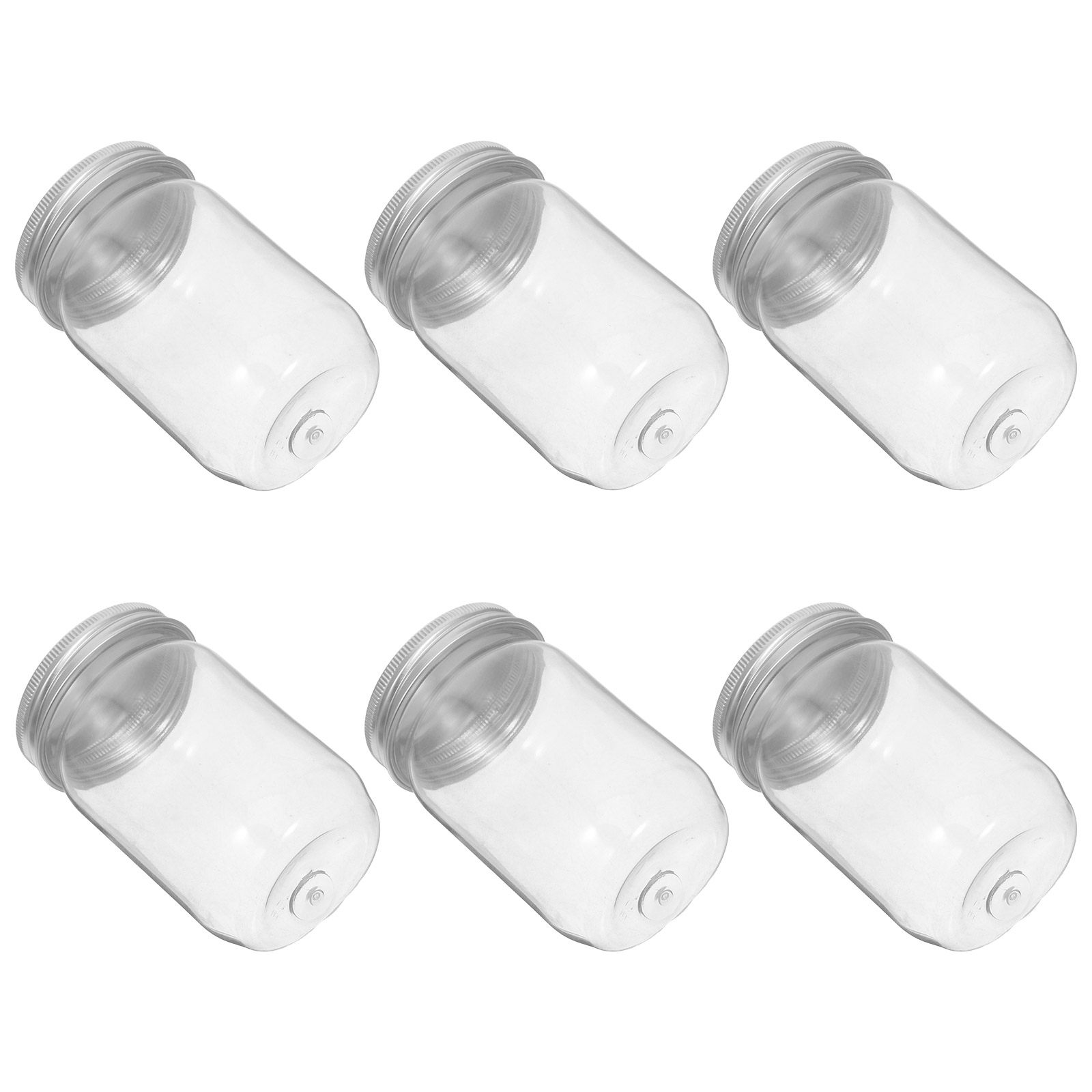 Food Storage Containers - ขวดโหลพลาสติกใส 6 ชิ้น พร้อมฝาปิดสุญญากาศ ภาชนะเก็บอาหารใส สำหรับขนม