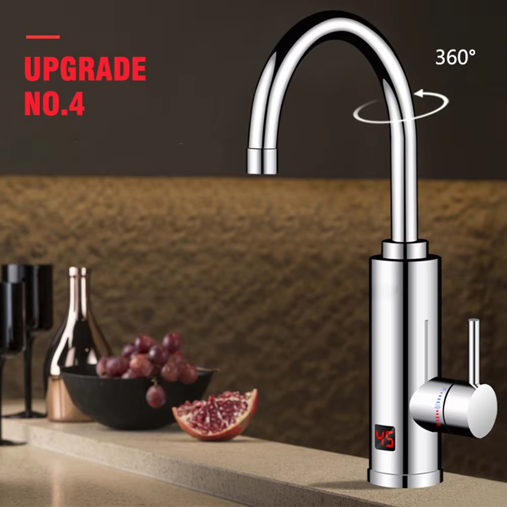 Kitchen Gadgets Mixer - เครื่องทำน้ำร้อนไฟฟ้า 220V แบบไม่ใช้ถัง พร้อมก๊อกน้ำผสมในครัว 2-in-1 ระบบทำน้ำร้อนไหลผ่านทันที