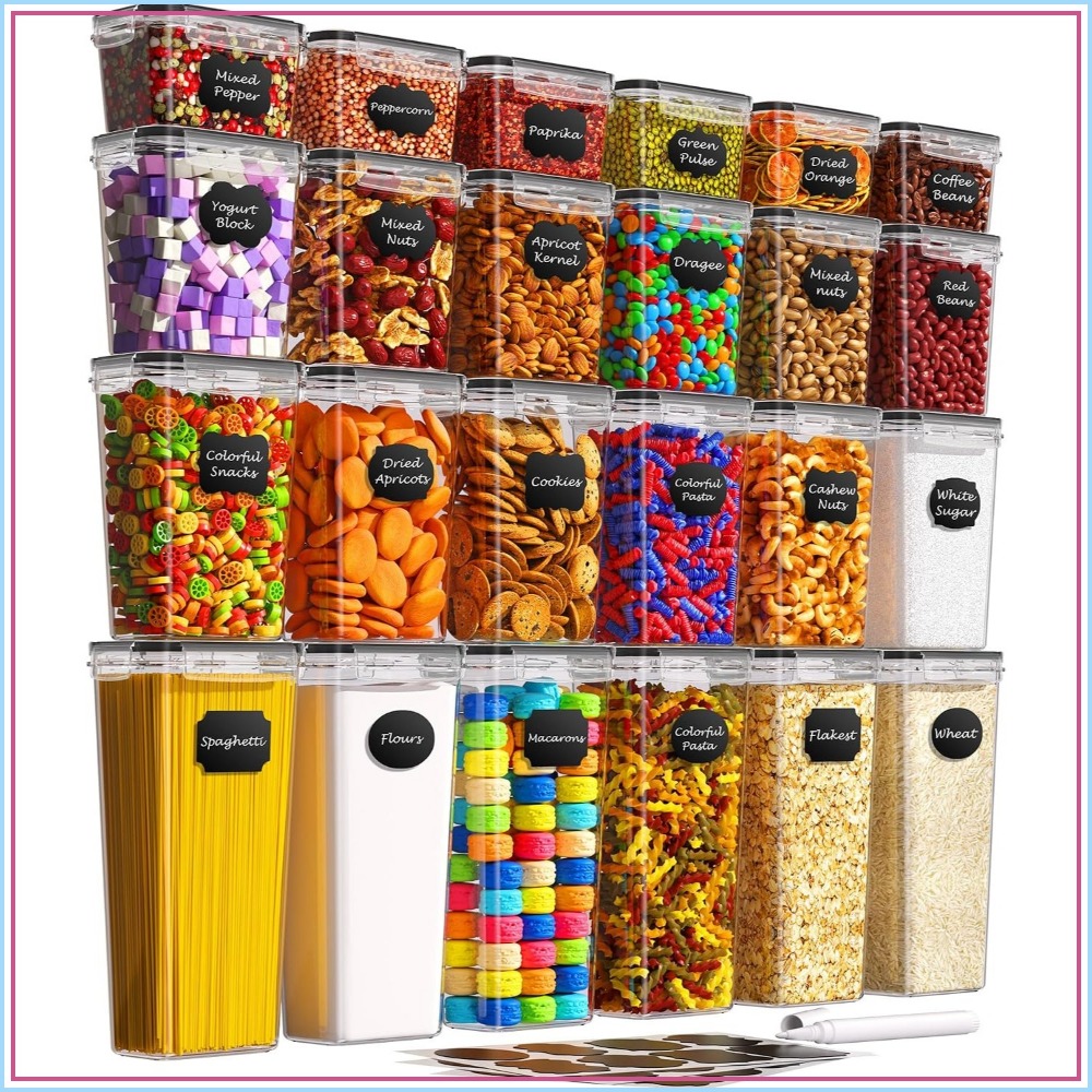 Food Storage Containers - กล่องเก็บอาหารสุญญากาศ 24 ชิ้น พร้อมฝาปิด ปลอดสาร BPA