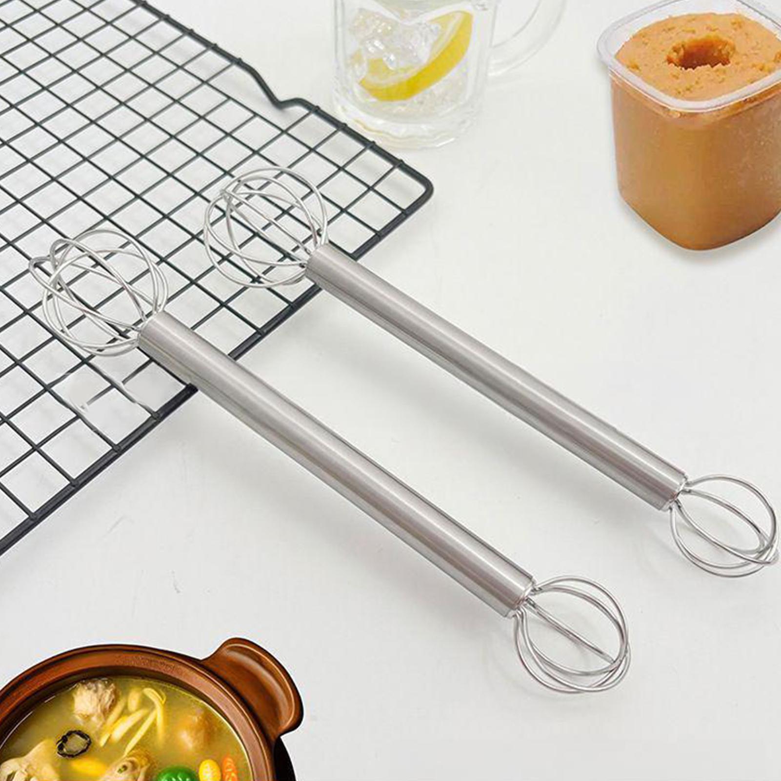 Kitchen Gadgets And Appliances - ไม้คนมิโซะ สแตนเลส 304 แบบสองหัว ที่ตีครีมแบบใช้มือ ช้อนคนอาหาร