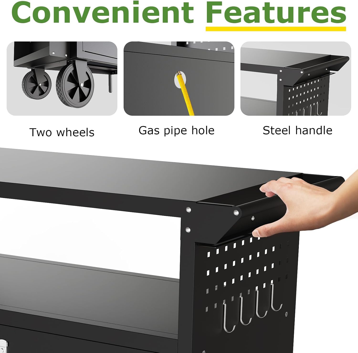 รถเข็นปิ้งย่างกลางแจ้งพร้อมโต๊ - Kitchen Gadgets Organizer บทวิจารณ์และราคา