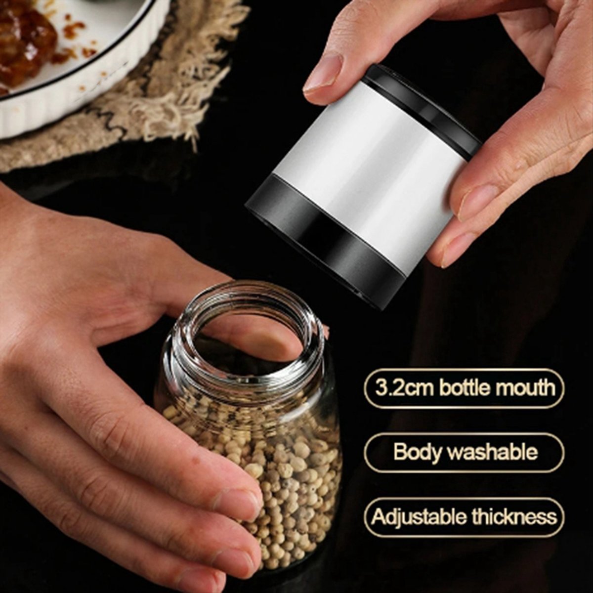 เครื่องบดเกลือพริกไทยแบบมือหมุ - Kitchen Gadgets Usa บทวิจารณ์และราคา