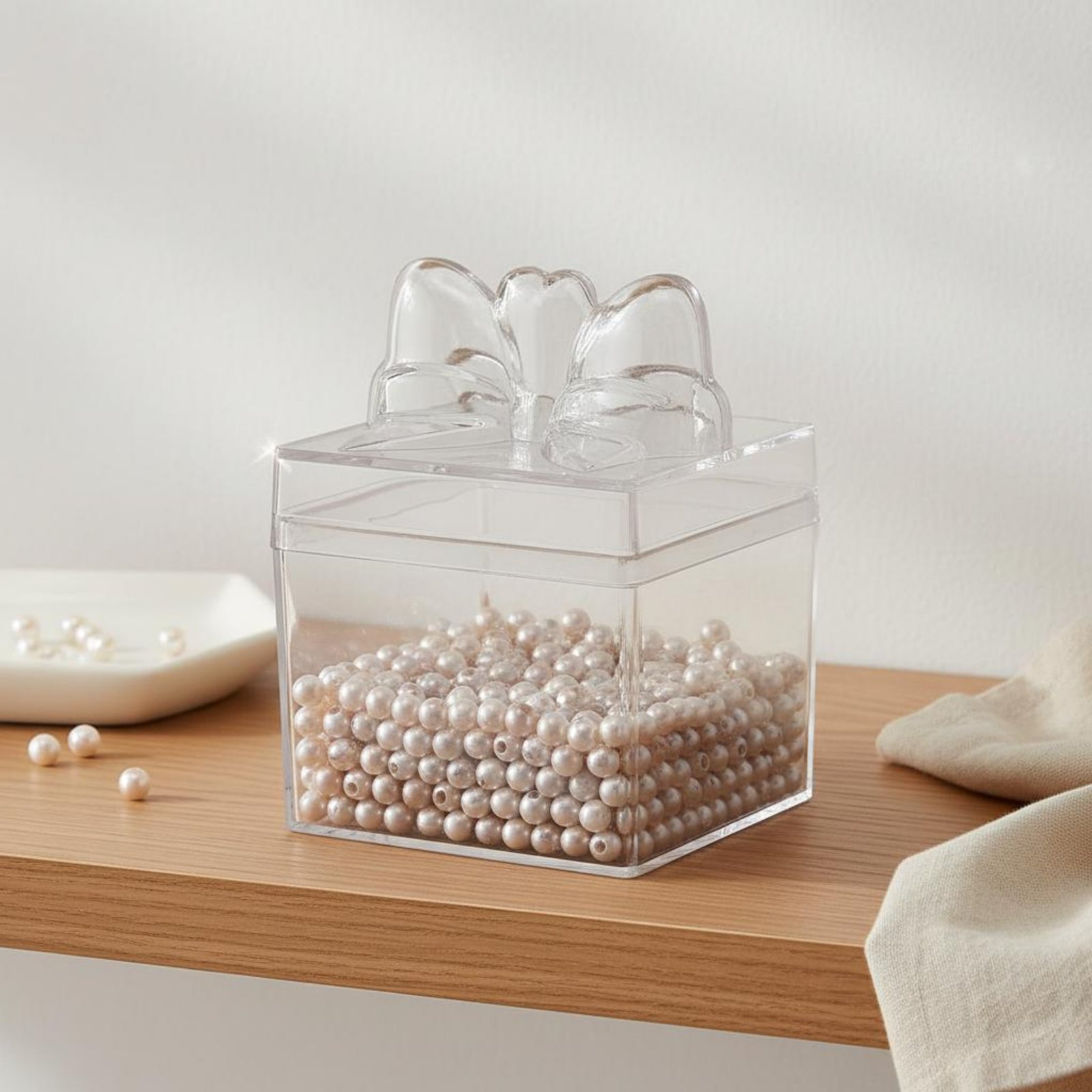 กล่องขนมพลาสติกใสพร้อมริบบิ้น  - Food Storage Containers บทวิจารณ์และราคา