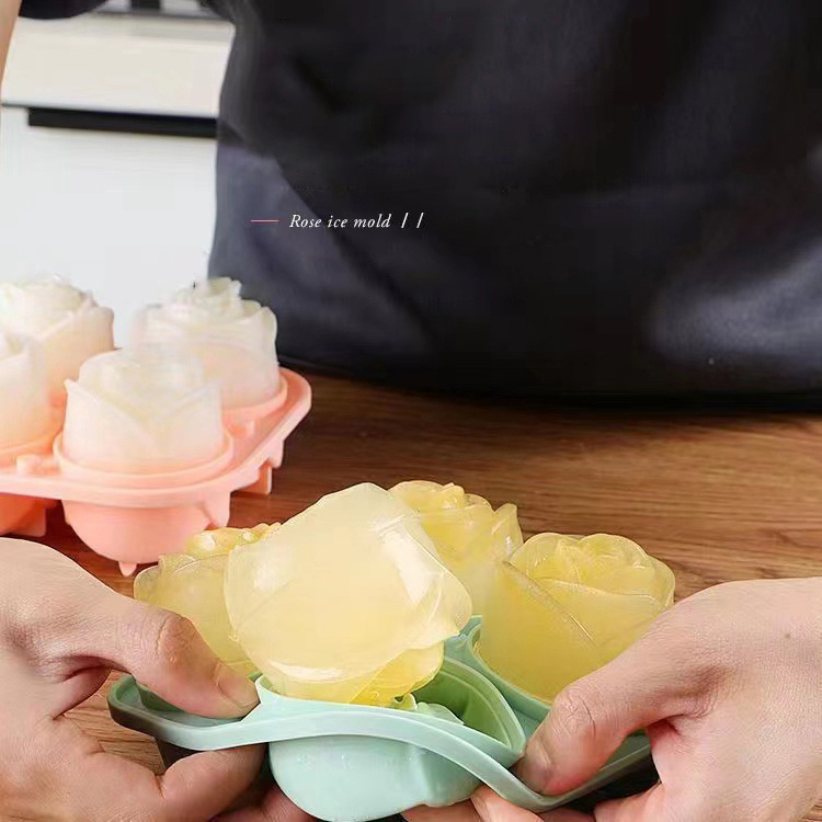 3D Rose Ice แม่พิมพ์ 4 หลุม Ic - Kitchen Gadgets Baking บทวิจารณ์และราคา
