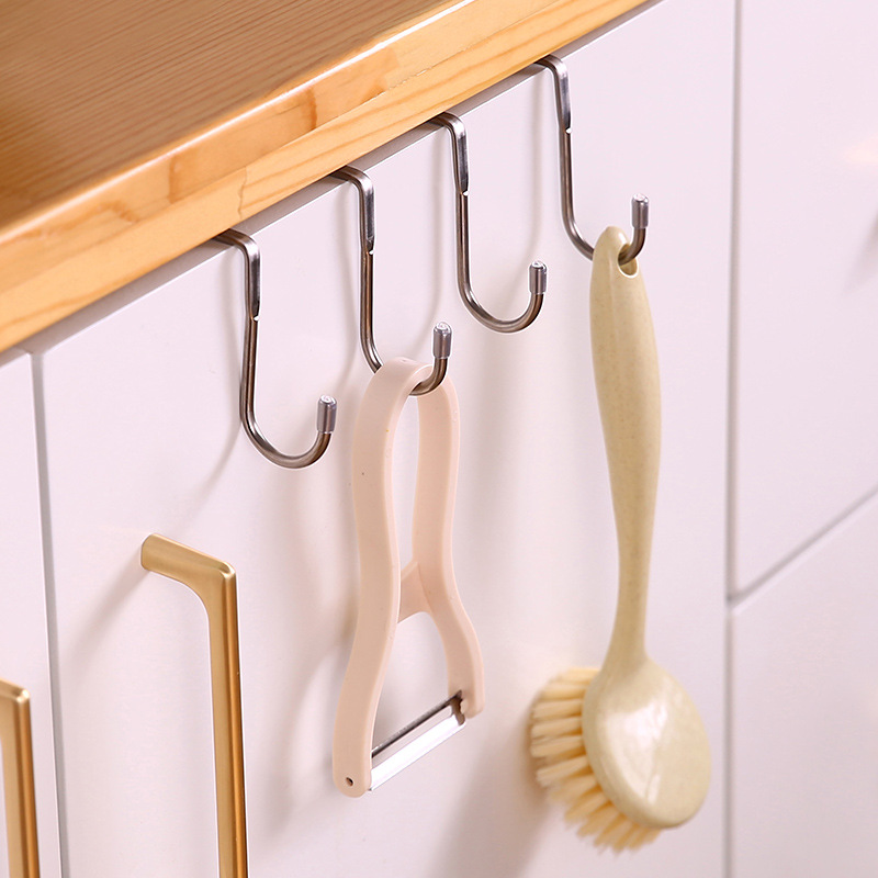 5PC 304 ตะขอสแตนเลสเจาะฟรี Dou - Kitchen Gadgets Organizer บทวิจารณ์และราคา