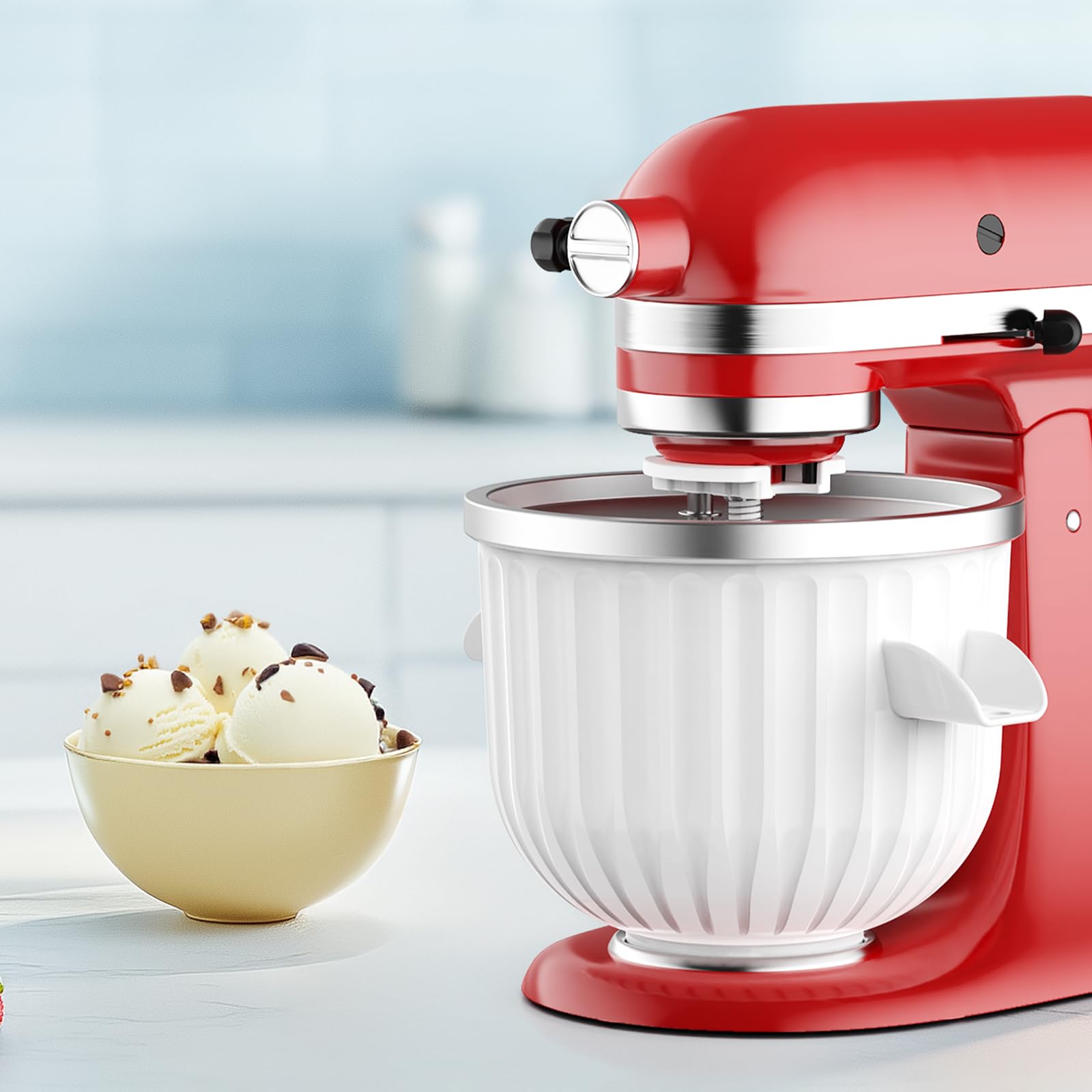 อุปกรณ์ทำไอศกรีมขนาด 2 ควอร์ต  - Kitchen Gadgets Mixer บทวิจารณ์และราคา