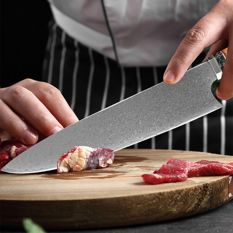 ชุดมีดครัวมืออาชีพเหล็กดามัสกั - Kitchen Gadgets Japanese บทวิจารณ์และราคา