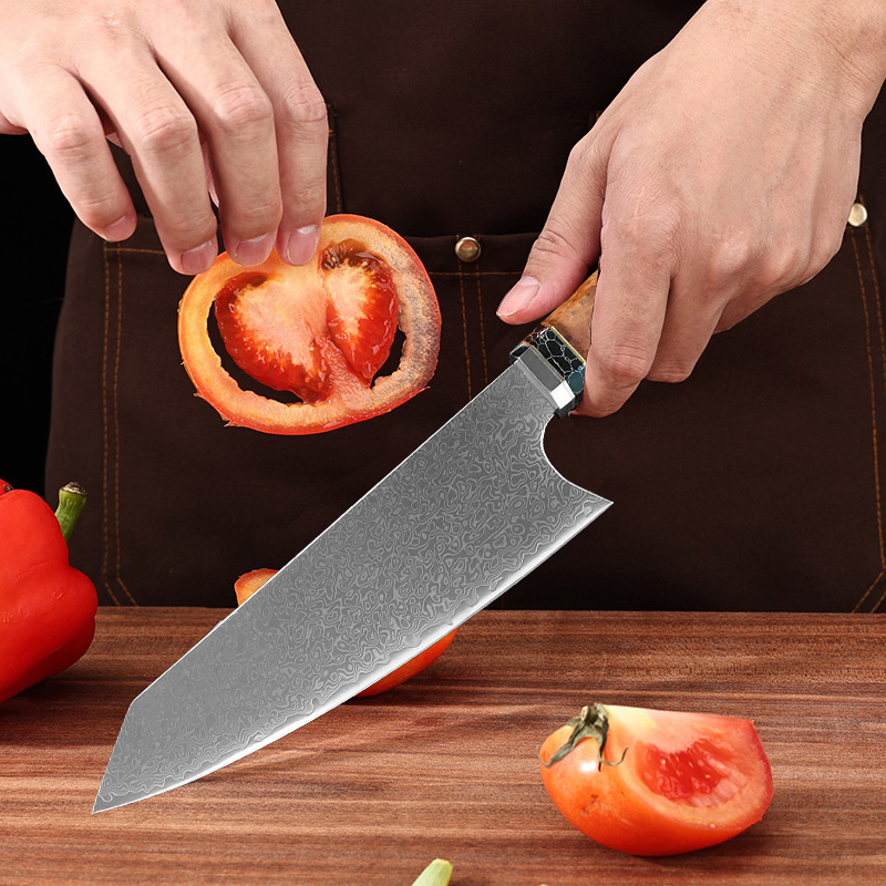 ชุดมีดครัวมืออาชีพเหล็กดามัสกั - Kitchen Gadgets Japanese บทวิจารณ์และราคา