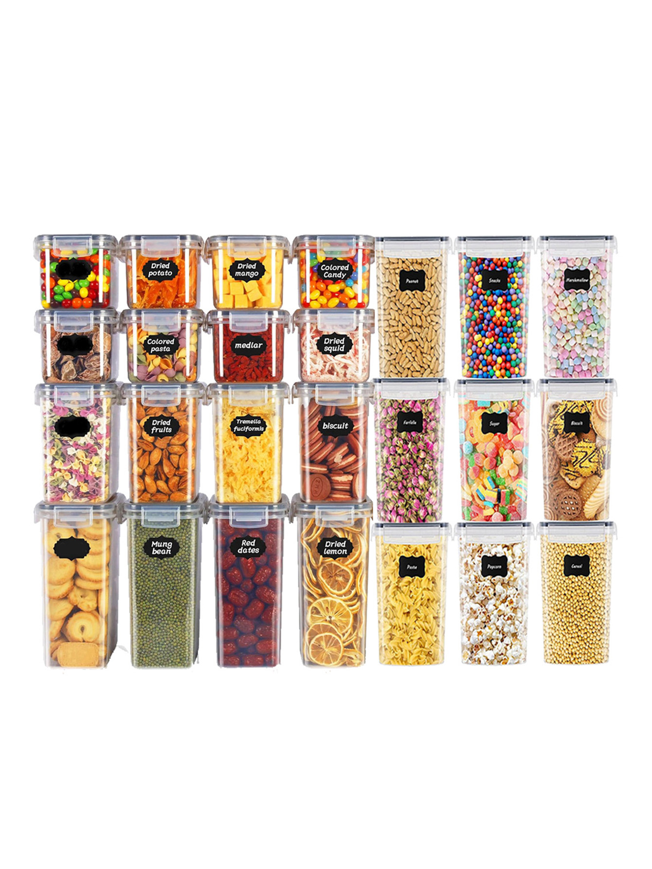 48 ชิ้น, ภาชนะเก็บอาหารแบบมีฝา - Kitchen Gadgets Organizer บทวิจารณ์และราคา
