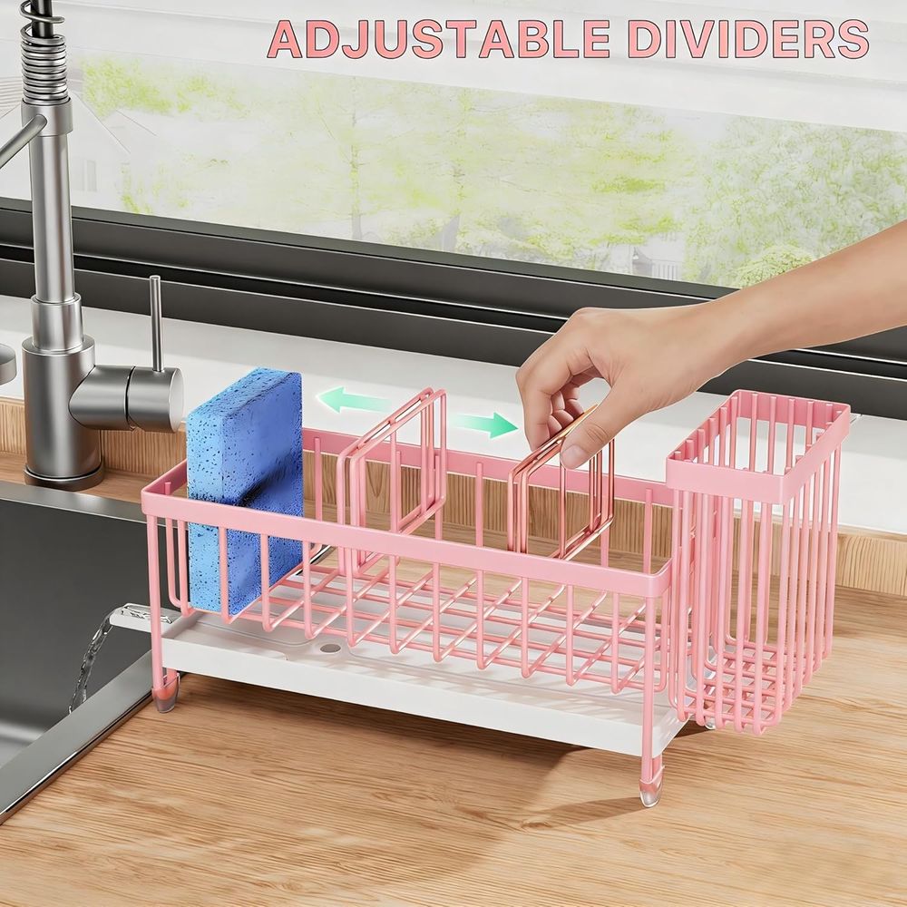 ที่วางฟองน้ำหรืออุปกรณ์จัดระเบ - Kitchen Gadgets Organizer บทวิจารณ์และราคา